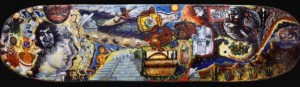 "Mexico" skate art by Chris Dyer 