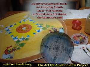 digital collage of painting project in progress