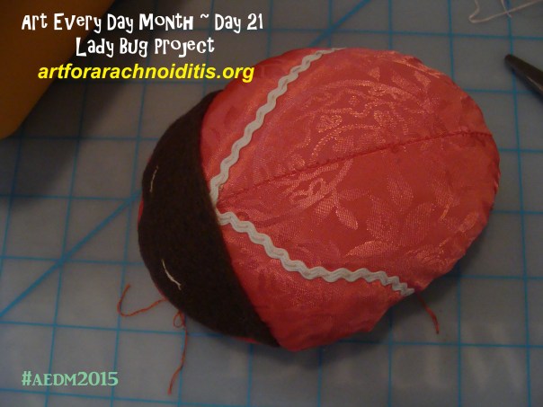 Digital Photo of small lady bug sewing project