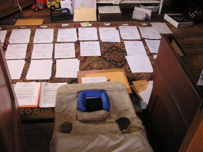 Ostrich Cot set up in office