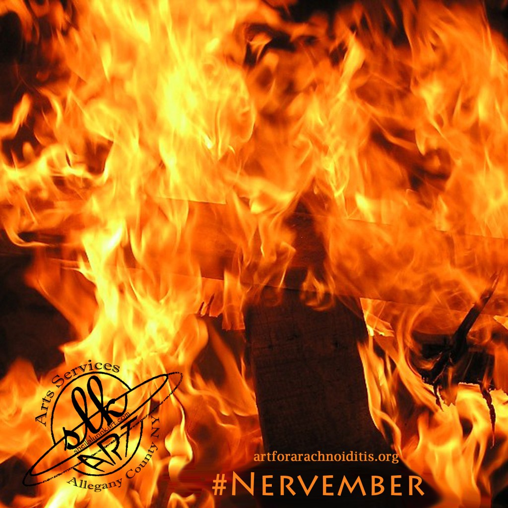 Photo of flames with impressions of a woman's face